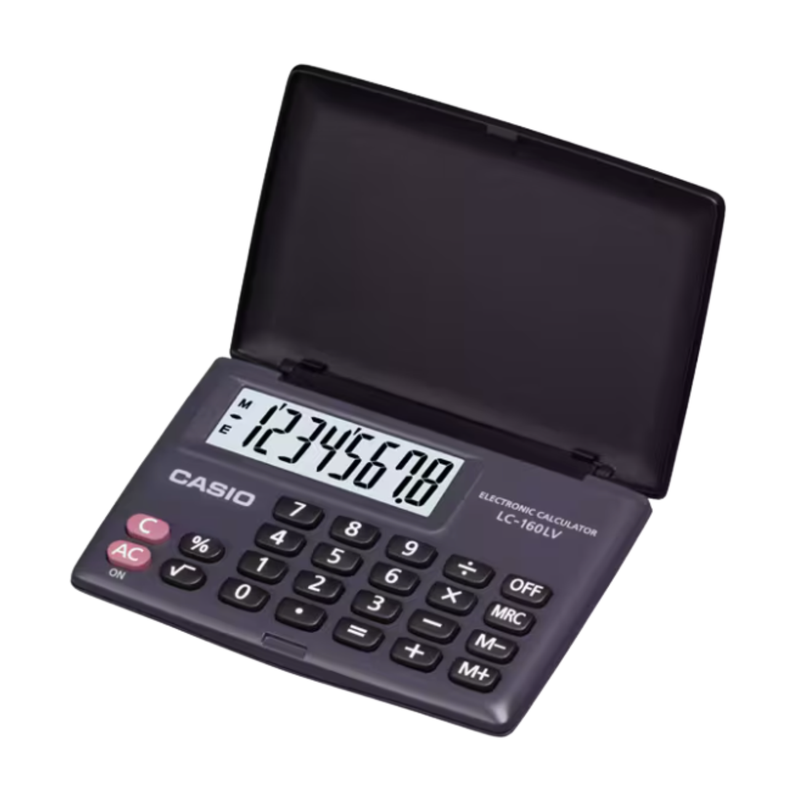 [OFF-94296] CALCULADORA BOLSILLO NEGRA CASIO 8 DIGITOS LC-160LV-BK