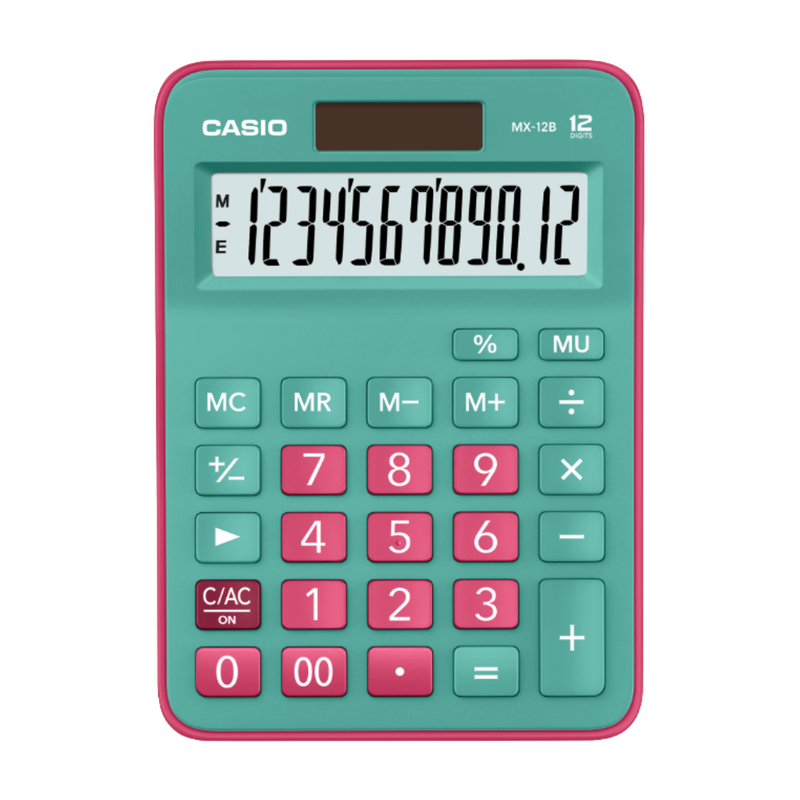[OFF-15375] CALCULADORA MESA CASIO VERDE 12 DIGITOS MX12B-GNRD