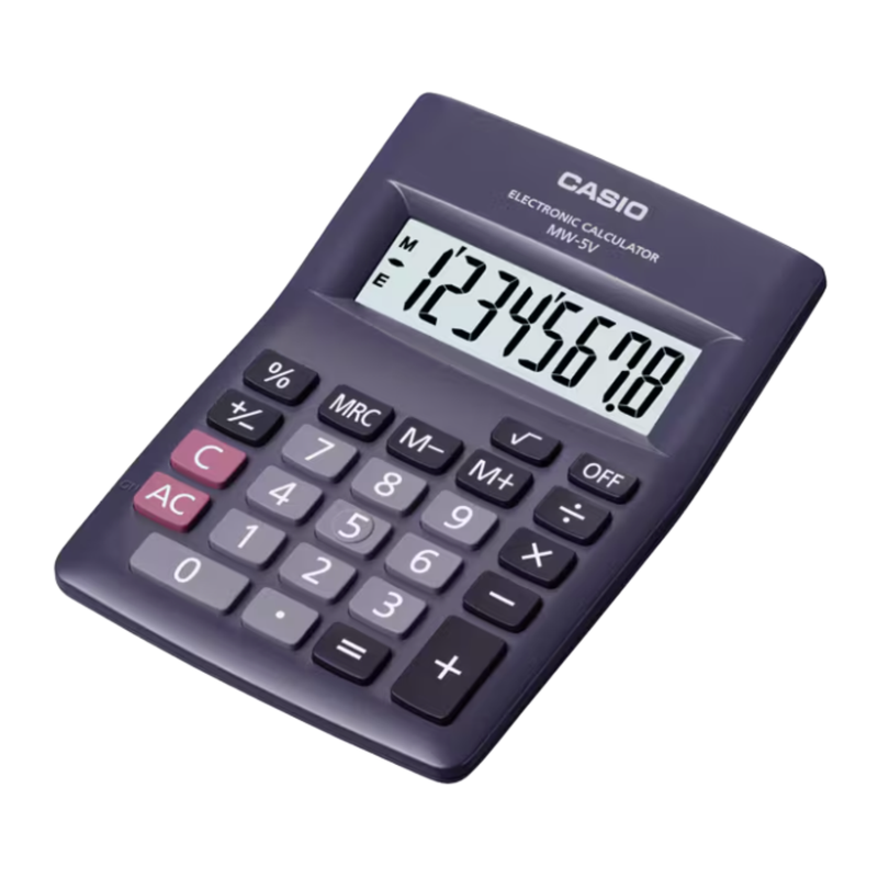 [OFF-93060] CALCULADORA MESA NEGRA CASIO 8 DIGITOS MW-5V-BK