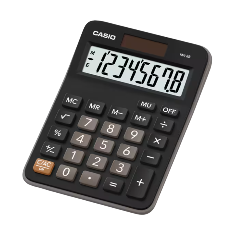 [OFF-32175] CALCULADORA MESA NEGRA CASIO 8 DIGITOS MX-8B