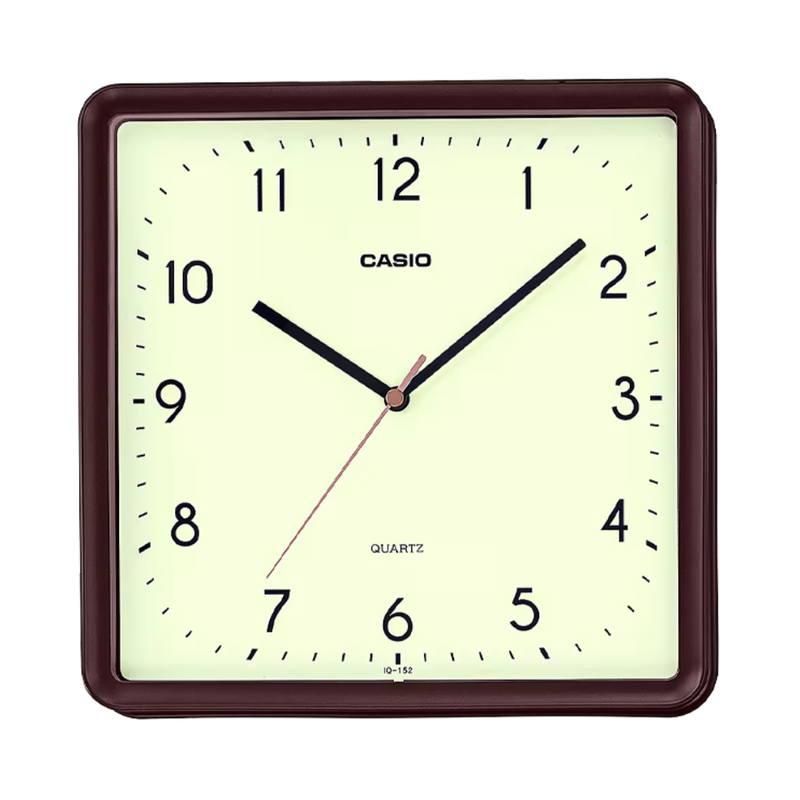 [OFF-42905] RELOJ PARED ANALOGO CASIO CUADRADO IQ-152-5 CAFÉ
