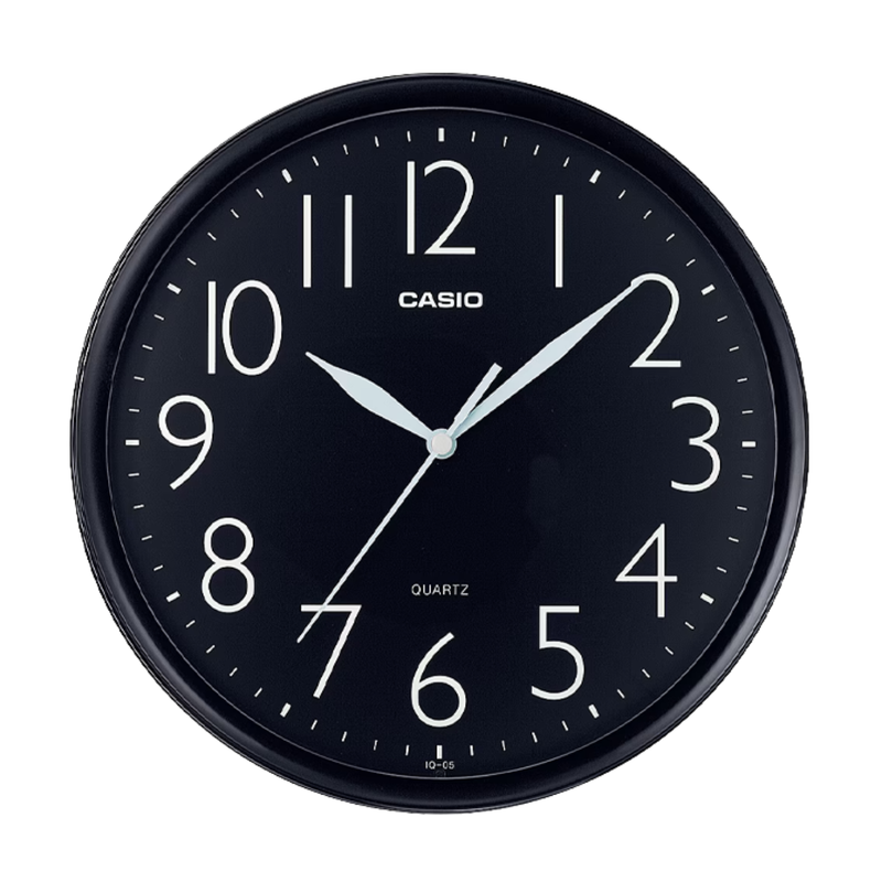 [OFF-29203] RELOJ PARED ANALOGO CASIO REDONDO IQ-05-1 NEGRO