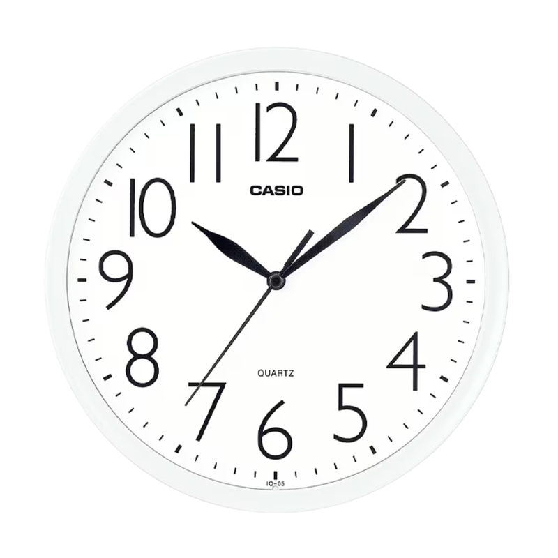 [OFF-29210] RELOJ PARED ANALOGO CASIO REDONDO IQ-05-7 BLANCO