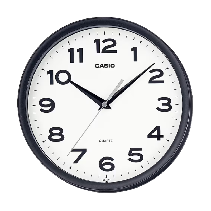 [OFF-42912] RELOJ PARED ANALOGO CASIO REDONDO IQ-151-1 NEGRO