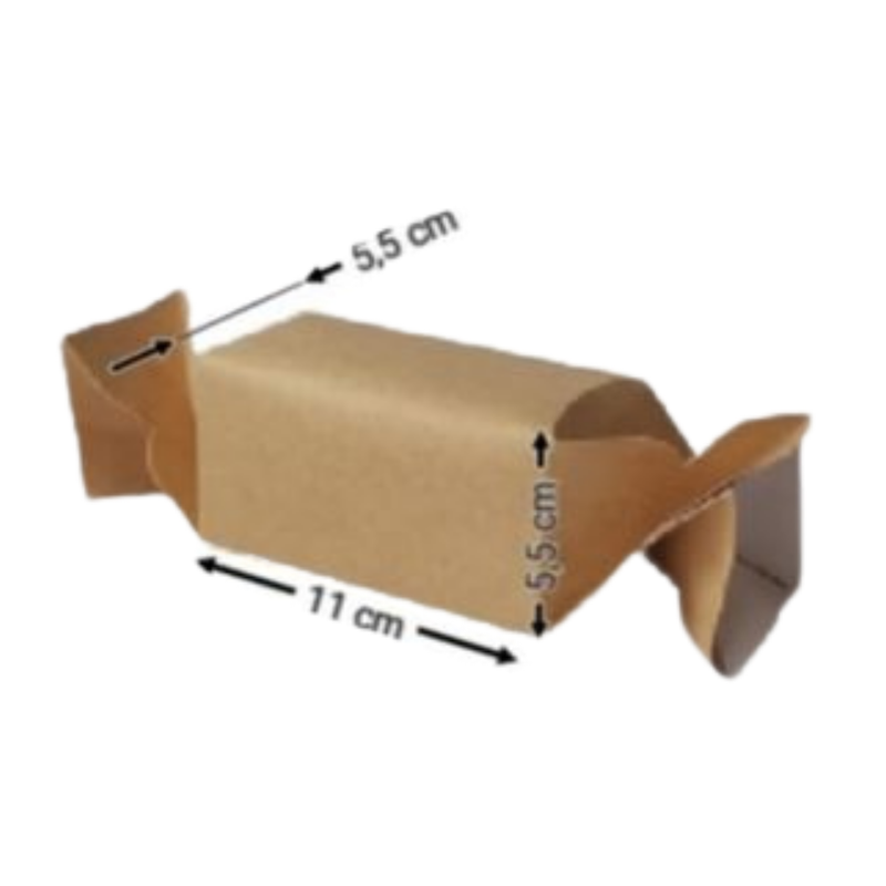 [OFF-CK-4710] CAJA KRAFT FORMA CONFITE #4710 15X7,5X7,5CM (PAQ 12)