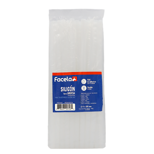 BARRA DE SILICON GRUESA 11X300 MM 1KG FACELA