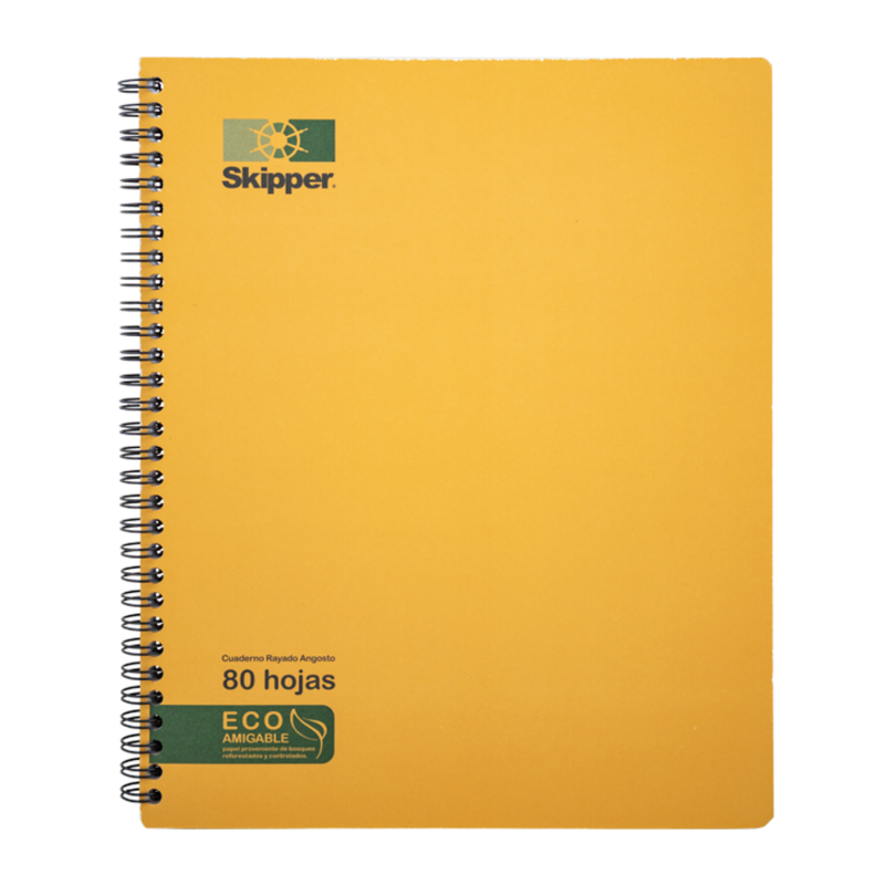 CUADERNO KRAFT SKIPPER ESPIRAL GRANDE 80H 757 UD