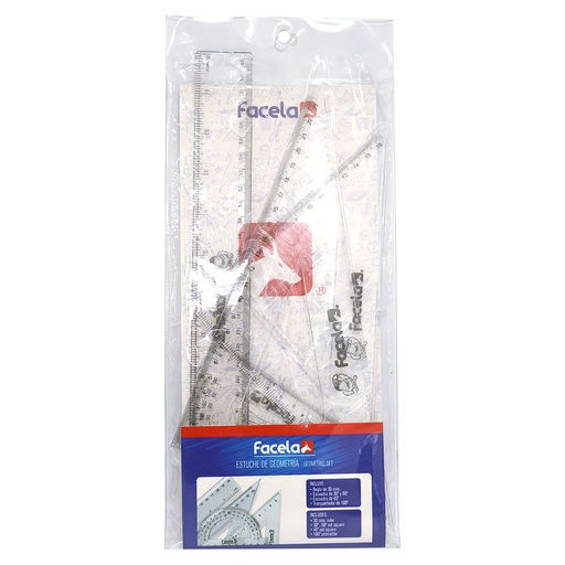 ESTUCHE DE GEOMETRIA 30CM FACELA