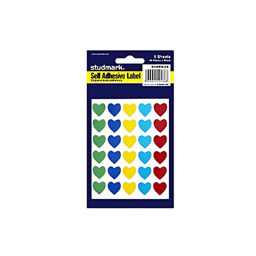 [OFF-ST-PRS-25] ETIQUETAS CORAZONES SURTIDO STUDMARK
