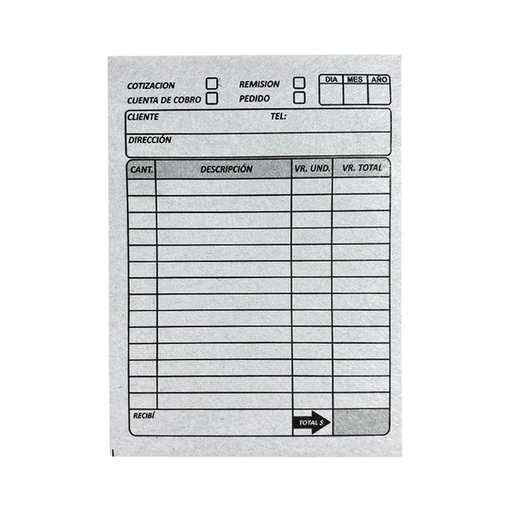 [OFF-PTCR1064] FACTURERO DUPLICADO QUIMICO GRANDE