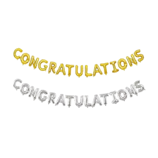 [OFF-31023-5-2] GLOBO METALICO FIGURA ROTULO CONGRATULATION 41X70